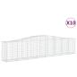 Preview: Gabionen mit Hochbogen 10 Stk. 400x50x80/100cm Verzinktes Eisen
