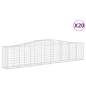 Preview: Gabionen mit Hochbogen 20 Stk. 400x50x80/100cm Verzinktes Eisen