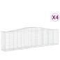 Preview: Gabionen mit Hochbogen 4 Stk. 400x50x100/120cm Verzinktes Eisen