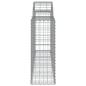 Preview: Gabionen mit Hochbogen 10 Stk. 200x30x80/100cm Verzinktes Eisen