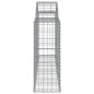 Preview: Gabionen mit Hochbogen 20 Stk. 200x30x80/100cm Verzinktes Eisen
