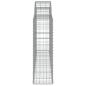 Preview: Gabionen mit Hochbogen 2 Stk. 200x30x100/120cm Verzinktes Eisen