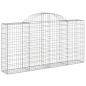 Preview: Gabionen mit Hochbogen 4 Stk. 200x30x100/120cm Verzinktes Eisen