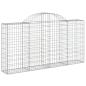 Preview: Gabionen mit Hochbogen 11Stk. 200x30x100/120cm Verzinktes Eisen