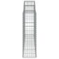 Preview: Gabionen mit Hochbogen 11Stk. 200x30x100/120cm Verzinktes Eisen