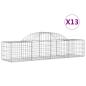Preview: Gabionen mit Hochbogen 13 Stk. 200x50x40/60 cm Verzinktes Eisen
