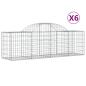 Preview: Gabionen mit Hochbogen 6 Stk. 200x50x60/80 cm Verzinktes Eisen