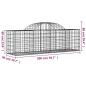 Preview: Gabionen mit Hochbogen 13 Stk. 200x50x60/80 cm Verzinktes Eisen