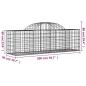 Preview: Gabionen mit Hochbogen 25 Stk. 200x50x60/80 cm Verzinktes Eisen