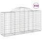 Preview: Gabionen mit Hochbogen 50 Stk 200x50x100/120cm Verzinktes Eisen