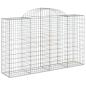 Preview: Gabionen mit Hochbogen 8 Stk. 200x50x120/140cm Verzinktes Eisen