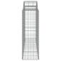 Preview: Gabionen mit Hochbogen 12Stk. 200x50x120/140cm Verzinktes Eisen