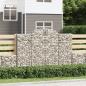 Preview: ARDEBO.de - Gabionen mit Hochbogen 4 Stk. 200x50x140/160cm Verzinktes Eisen