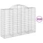 Preview: Gabionen mit Hochbogen 10Stk. 200x50x140/160cm Verzinktes Eisen