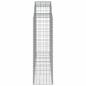 Preview: Gabionen mit Hochbogen 10Stk. 200x50x140/160cm Verzinktes Eisen