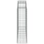 Preview: Gabionen mit Hochbogen 12Stk. 200x50x140/160cm Verzinktes Eisen