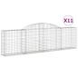 Preview: Gabionen mit Hochbogen 11 Stk. 300x30x80/100cm Verzinktes Eisen