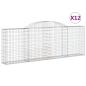 Preview: Gabionen mit Hochbogen 12 Stk 300x30x100/120cm Verzinktes Eisen