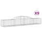 Preview: Gabionen mit Hochbogen 9 Stk. 300x50x40/60 cm Verzinktes Eisen