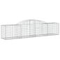 Preview: Gabionen mit Hochbogen 5 Stk. 300x50x60/80 cm Verzinktes Eisen