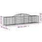 Preview: Gabionen mit Hochbogen 5 Stk. 300x50x60/80 cm Verzinktes Eisen