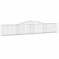 Preview: Gabionen mit Hochbogen 3 Stk. 400x30x60/80 cm Verzinktes Eisen