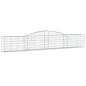Preview: Gabionen mit Hochbogen 5 Stk. 400x30x60/80 cm Verzinktes Eisen