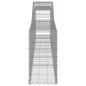 Preview: Gabionen mit Hochbogen 5 Stk. 400x30x60/80 cm Verzinktes Eisen