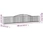 Preview: Gabionen mit Hochbogen 5 Stk. 400x30x60/80 cm Verzinktes Eisen