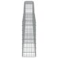 Preview: Gabionen mit Hochbogen 4 Stk. 400x30x80/100cm Verzinktes Eisen