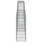 Preview: Gabionen mit Hochbogen 6 Stk. 400x30x80/100cm Verzinktes Eisen