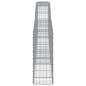 Preview: Gabionen mit Hochbogen 15 Stk. 400x30x80/100cm Verzinktes Eisen