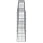 Preview: Gabionen mit Hochbogen 5 Stk. 400x30x100/120cm Verzinktes Eisen