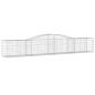 Preview: Gabionen mit Hochbogen 5 Stk. 400x50x60/80cm Verzinktes Eisen