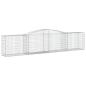 Preview: Gabionen mit Hochbogen 3 Stk. 400x50x80/100cm Verzinktes Eisen