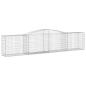 Preview: Gabionen mit Hochbogen 9 Stk. 400x50x80/100cm Verzinktes Eisen