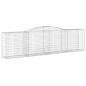 Preview: Gabionen mit Hochbogen 15 Stk 400x50x100/120cm Verzinktes Eisen