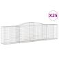 Preview: Gabionen mit Hochbogen 25 Stk 400x50x100/120cm Verzinktes Eisen