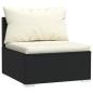 Preview: 10-tlg. Garten-Lounge-Set mit Kissen Poly Rattan Schwarz
