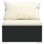 Preview: 10-tlg. Garten-Lounge-Set mit Kissen Poly Rattan Schwarz