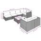 Preview: 8-tlg. Garten-Lounge-Set mit Kissen Schwarz Poly Rattan