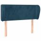 Preview: Kopfteil mit Ohren Dunkelblau 93x23x78/88 cm Samt
