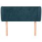 Preview: Kopfteil mit Ohren Dunkelblau 93x23x78/88 cm Samt