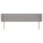 Preview: Kopfteil mit Ohren Hellgrau 163x23x78/88 cm Stoff
