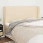 Preview: ARDEBO.de - Kopfteil mit Ohren Creme 203x23x118/128 cm Stoff