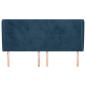 Preview: Kopfteil mit Ohren Dunkelblau 163x23x118/128 cm Samt