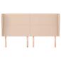 Preview: Kopfteil mit Ohren Cappuccino-Braun 183x23x118/128cm Kunstleder