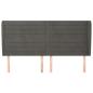 Preview: Kopfteil mit Ohren Dunkelgrau 183x23x118/128 cm Samt