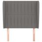 Preview: Kopfteil mit Ohren Dunkelgrau 83x23x118/128 cm Stoff