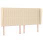 Preview: Kopfteil mit Ohren Creme 163x23x118/128 cm Stoff